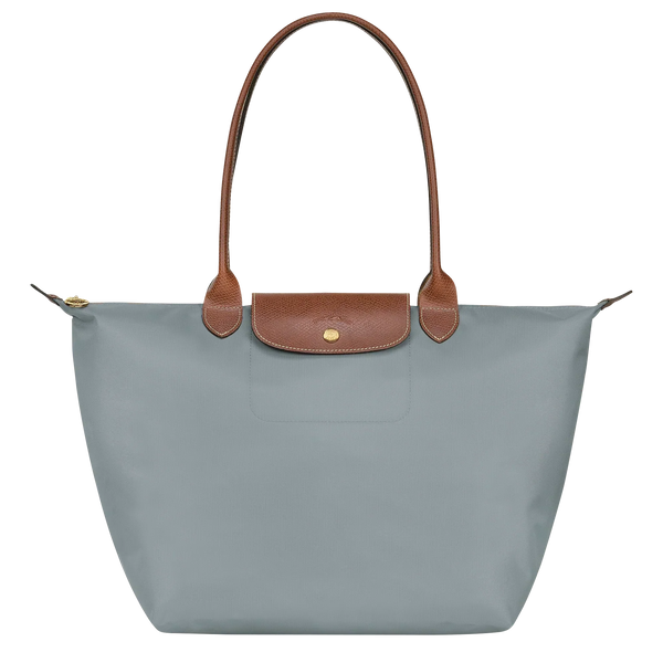 Longchamp - Bolso tote grande Le Pliage, Steel