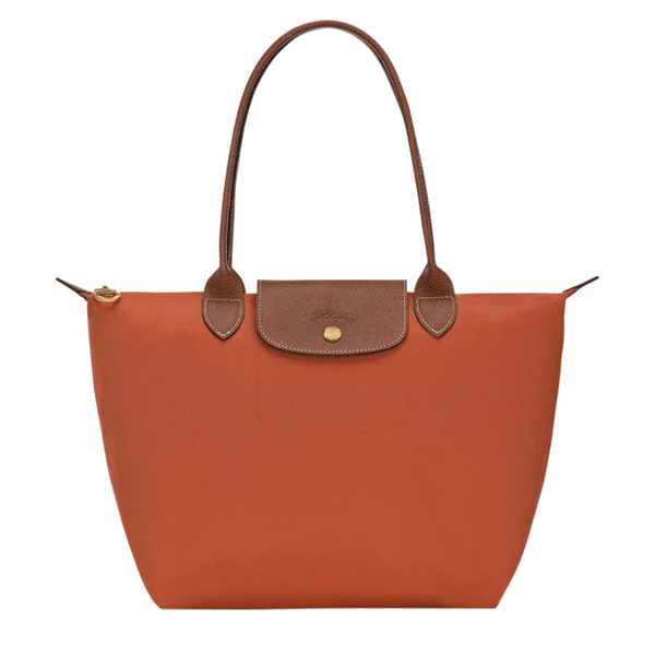 Longchamp - Bolso tote grande Le Pliage, color ladrillo
