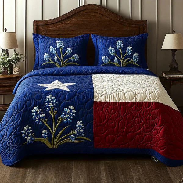 Set di biancheria da letto trapuntata in 3 pezzi - Orgoglio del Texas